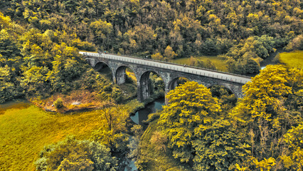 Monsal trail bridge droneshot © Shane