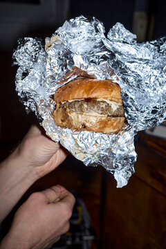 Burger in a foil