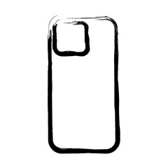 Phone Case Ink Brush Stroke Vector