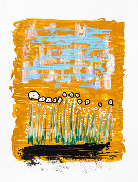 Abstract garden painting