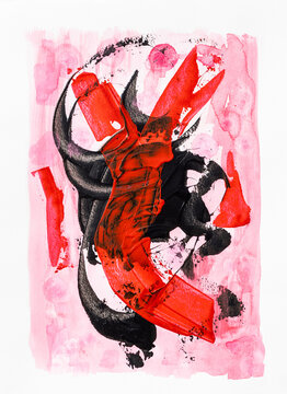 Abstract painting of a dancer