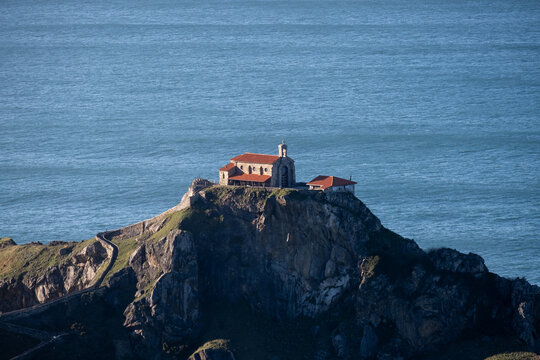 Hermitage of gaztelugatxe in the ocean