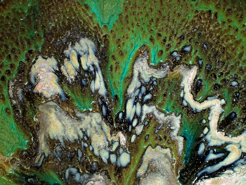 Textured background of microscopic glaze of Chinese ceramics tea cup