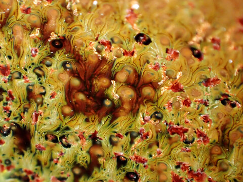 Textured background of microscopic glaze of Chinese ceramics tea cup