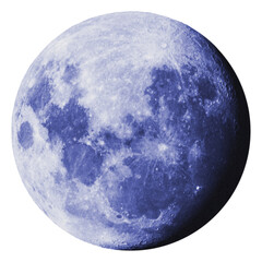 Blue moon png sticker, surreal planet transparent background