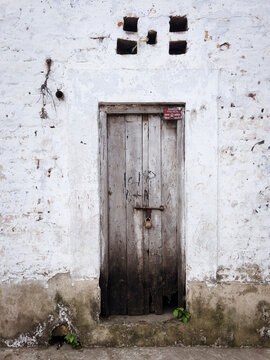 Locked door on Kolkata streets