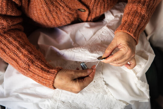 Woman Sewing