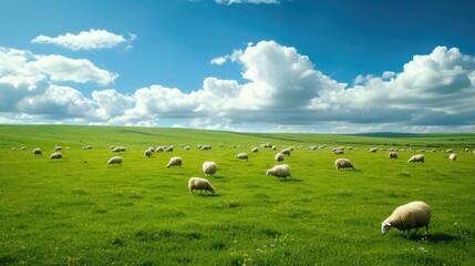 Obraz premium A field of green grass. Generative AI.