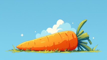 The high resolution carrot illustration is versatile and perfect for various applications due to its easy to separate nature - obrazy, fototapety, plakaty
