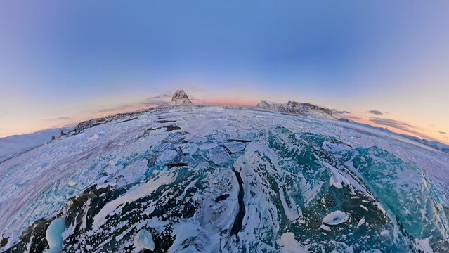Beautiful frozen iceberg