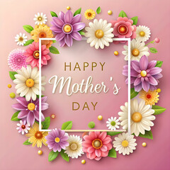 trendy mothers day card banner poster flyer
