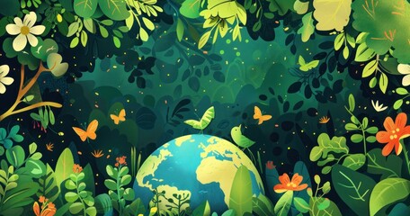 Art Illustration Celebrate Earth day