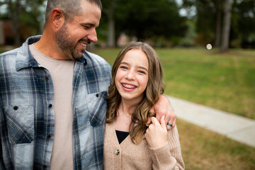 A Loving Father and Teen Daughter