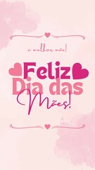 Happy Mother's Day Ready Social Banner for Story in Portuguese