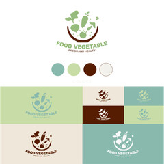 Logo Banner Food Vegetable design