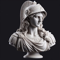 Athena marble statue, the ancient goddess of science and knowledge, Athens Greece. Athena the ancient Greek goddess. Statue of greek goddess.	