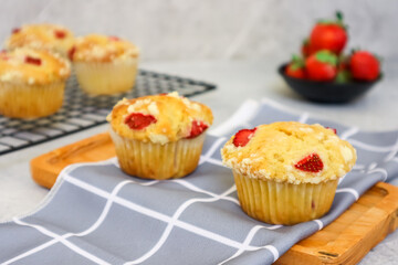 Strawberry muffin or cupcake