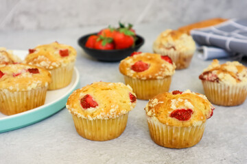 Strawberry muffin or cupcake