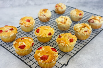 Strawberry muffin or cupcake