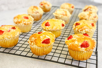 Strawberry muffin or cupcake