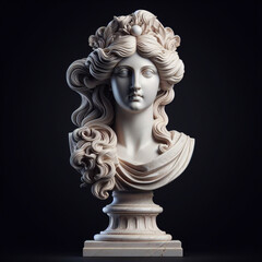 Athena marble statue, the ancient goddess of science and knowledge, Athens Greece. Athena the ancient Greek goddess. Statue of greek goddess.	