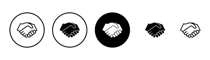Business handshake icon vector isolated on white background. Handshake icon vector. contract agreement. Trust icon vector. Deal. Done. partnership icon