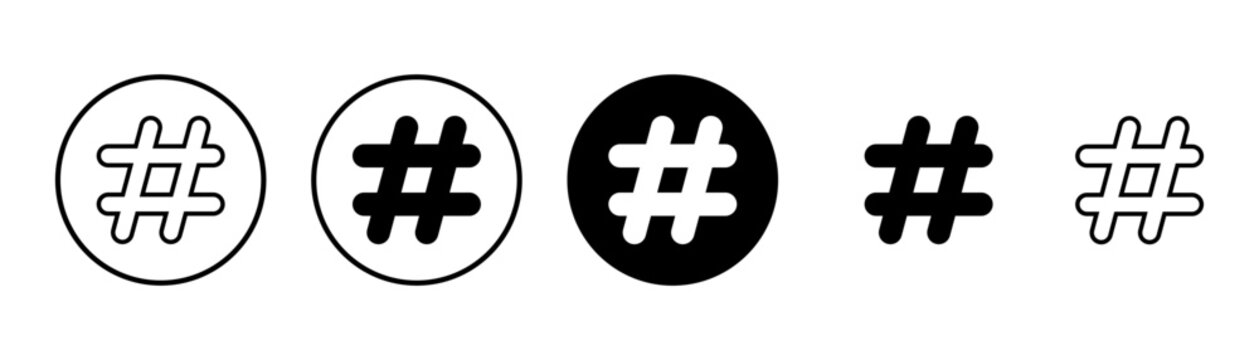 Hashtag icon vector isolated on white background. hashtag vector icon