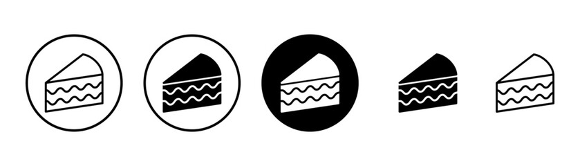 Obraz premium Cake icon vector isolated on white background. Cake vector. Birthday cake icon