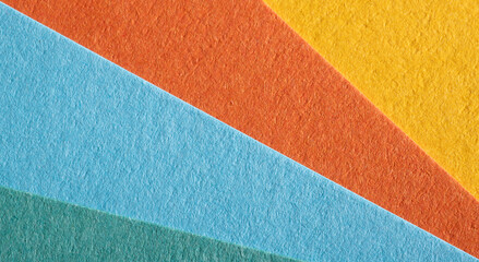 yellow orange blue paper texture for background