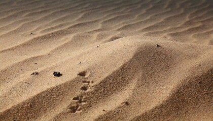 Fototapeta na wymiar sand with small animal print