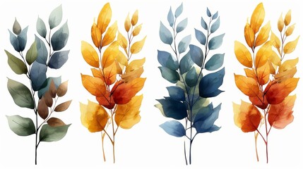 A botanical wall art modern set designed for print, cover, wallpaper, minimalism, and natural spaces.