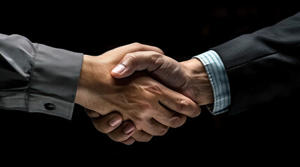 business people shaking hands. Generative ai