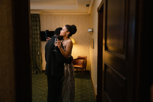A woman seduces a man