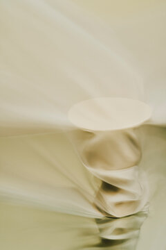 Handmade vase hidden by silk