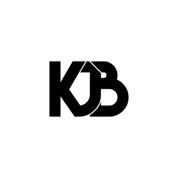kjb typography letter monogram logo design