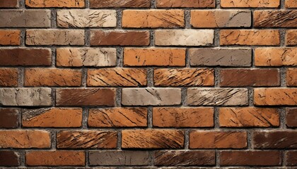 detailed close up of a vintage brown brick wall showcasing the intricate brickwork pattern. The aging building material adds art to the composite structure
