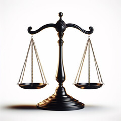 Simple classic justice balance scales silhouette. Justice scales line icon. Judgement scale sign. Legal law symbol. Quality design element. Editable stroke.	