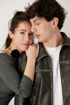 Love: Couple Portrait Isolated 