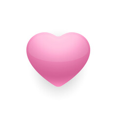Pink heart icon design. Vector illustration. 