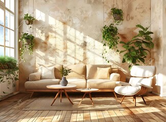 Sofa arma chair and coffee table interior luxury design