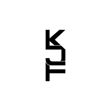 kjf initial letter monogram logo design