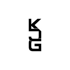 Obraz premium kjg lettering initial monogram logo design