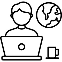 Remote Work Icon