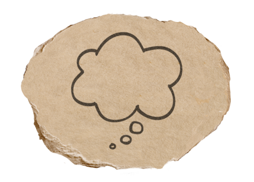 Speech bubble png sticker, ripped paper transparent background