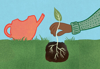 Spring gardening illustration