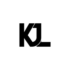 kjl typography letter monogram logo design