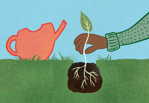 Spring gardening illustration