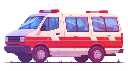 2d design of an ambulance icon featuring swift response