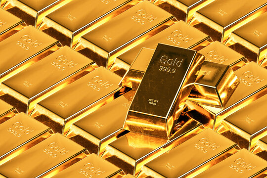 Gold Bullion Stack Background