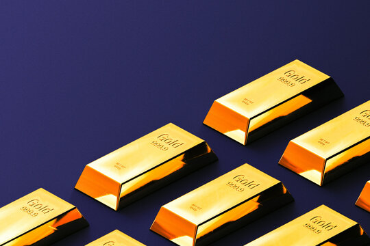 Vintage Style Gold Ingot Pattern Background